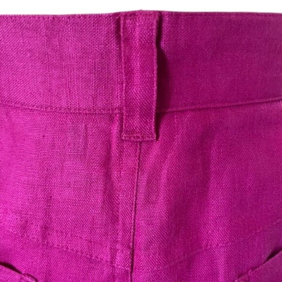 Lauren Ralph Lauren Womens Short Skirt Bright Pink Linen A-Line 5 Pockets 14 EUC - Picture 9 of 10